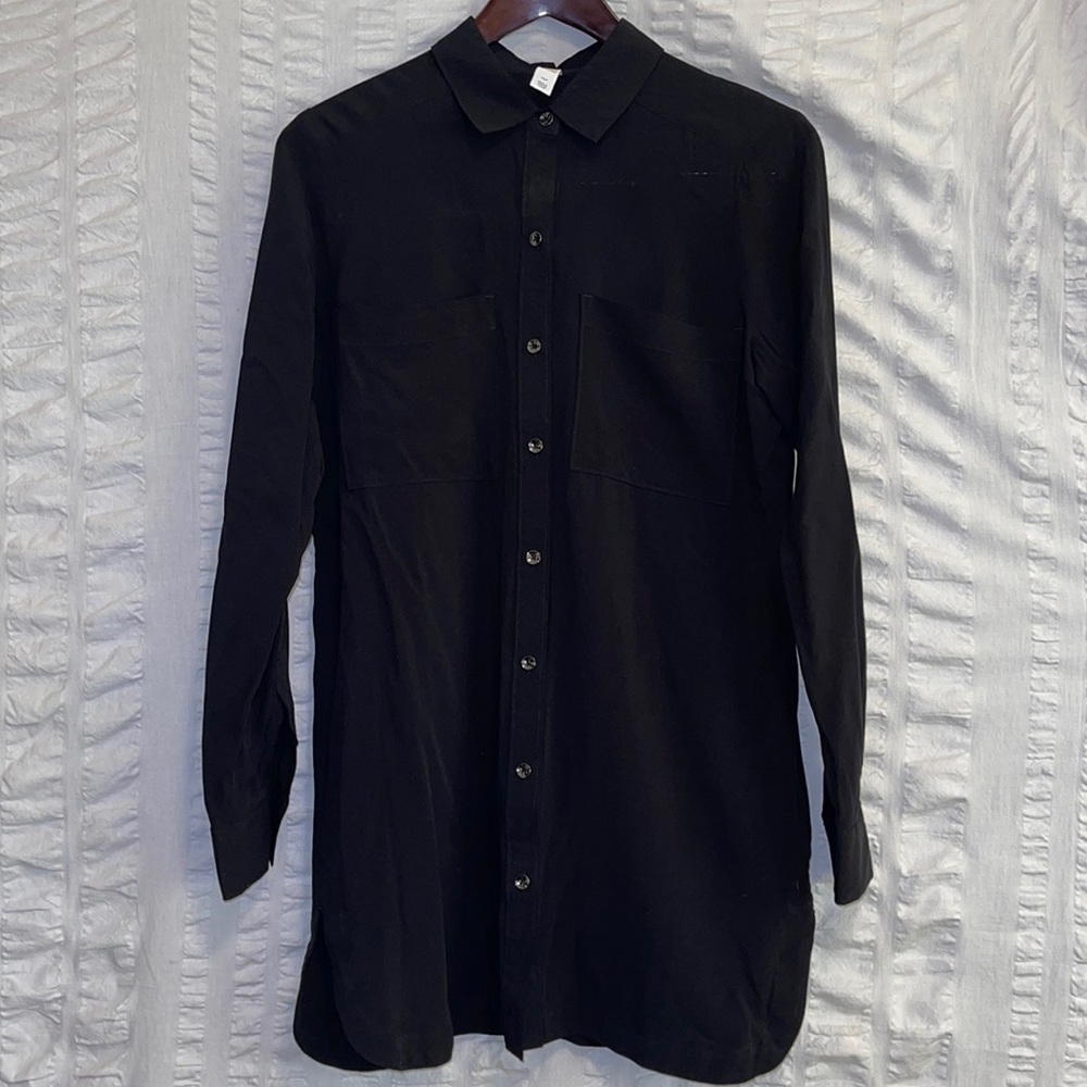 Lole Black Button Down Blouse